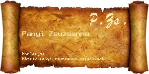 Panyi Zsuzsanna névjegykártya